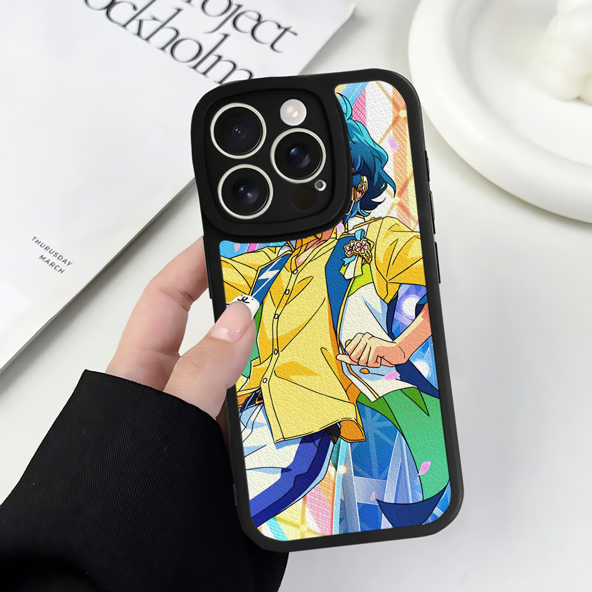 （画像用） あんさんぶるスターズ! Ensemble Stars 【iPhone 16シリーズ対応】シリコンスマホケース（レザー調） 材質：シリコン
